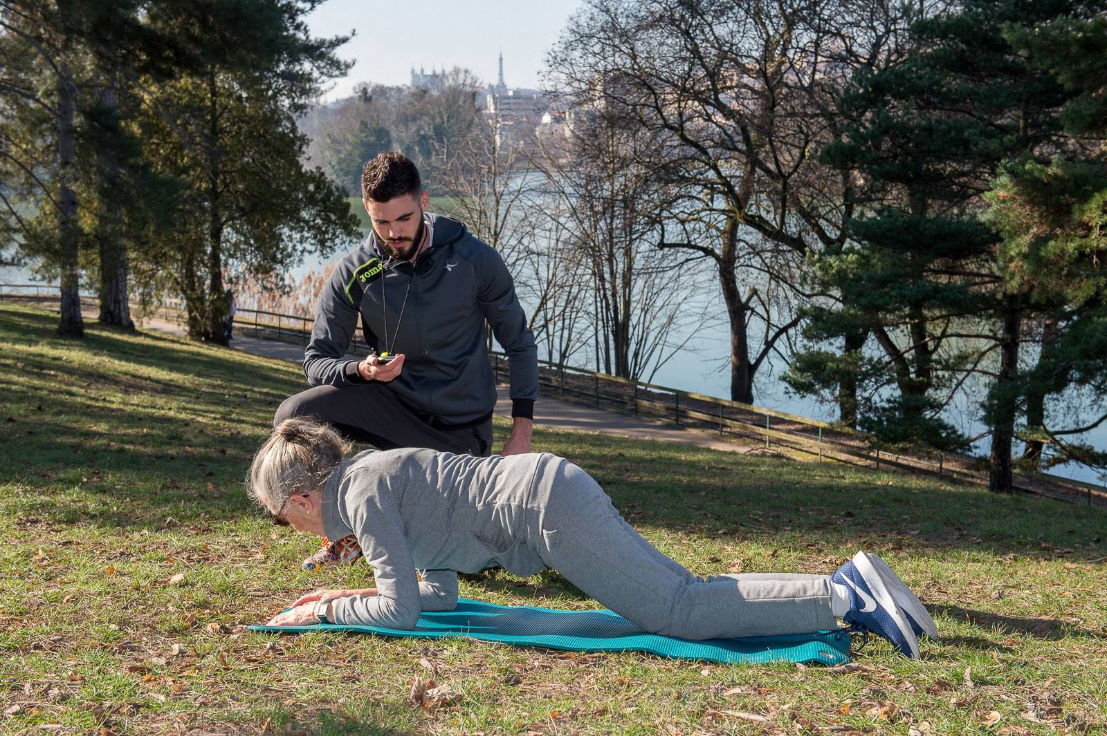 Bien choisir son coach sportif - Roro Coaching (Kévin Roberti) et Agnès Sauvry au parc de la tête d'Or : Lyon