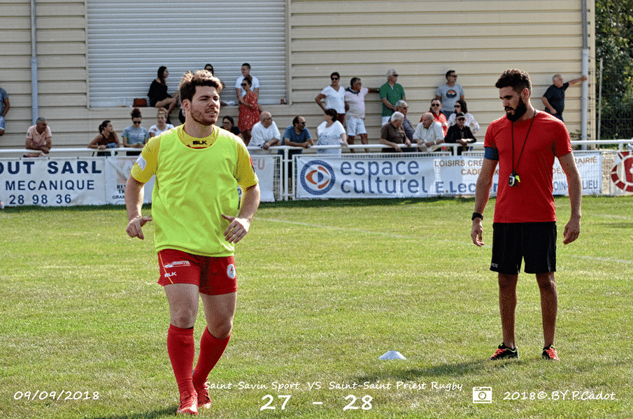 Métier de préparateur physique selon Kévin ROBERTI avec son joueur Rémy Bouvier - Saint Priest Rugby